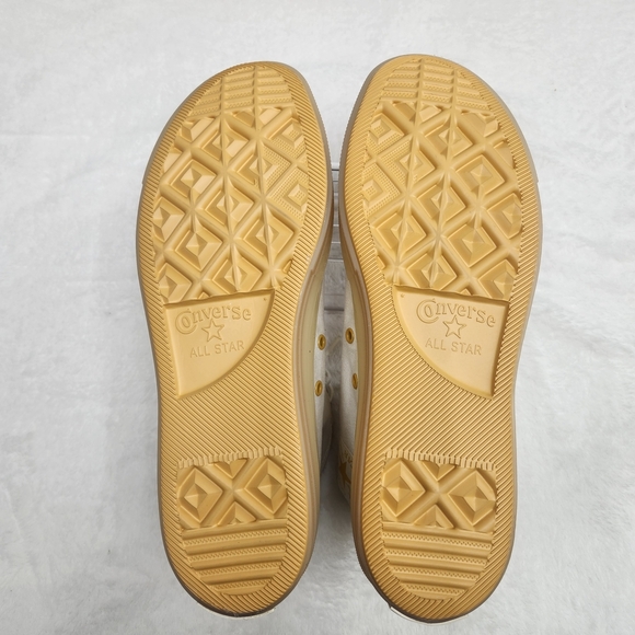 Vtg Converse High-Top Sneakers in Cream and Yellow Mens 10 Woman 12 - Picture 6 of 9